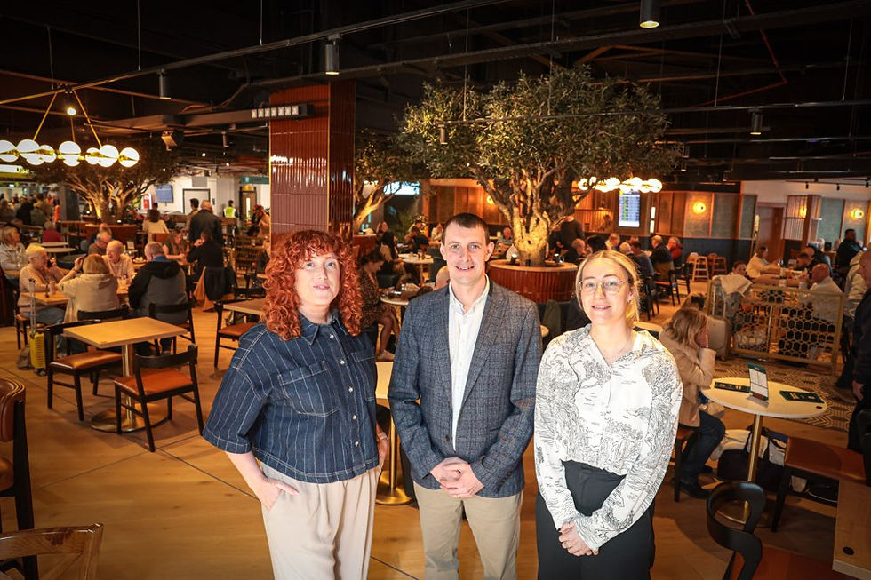 Stacey McAlister, Operations Director Mount Charles, Dan Owens, CEO Belfast International Airport, and Megan Armstrong, General Manager Northern Quarter.