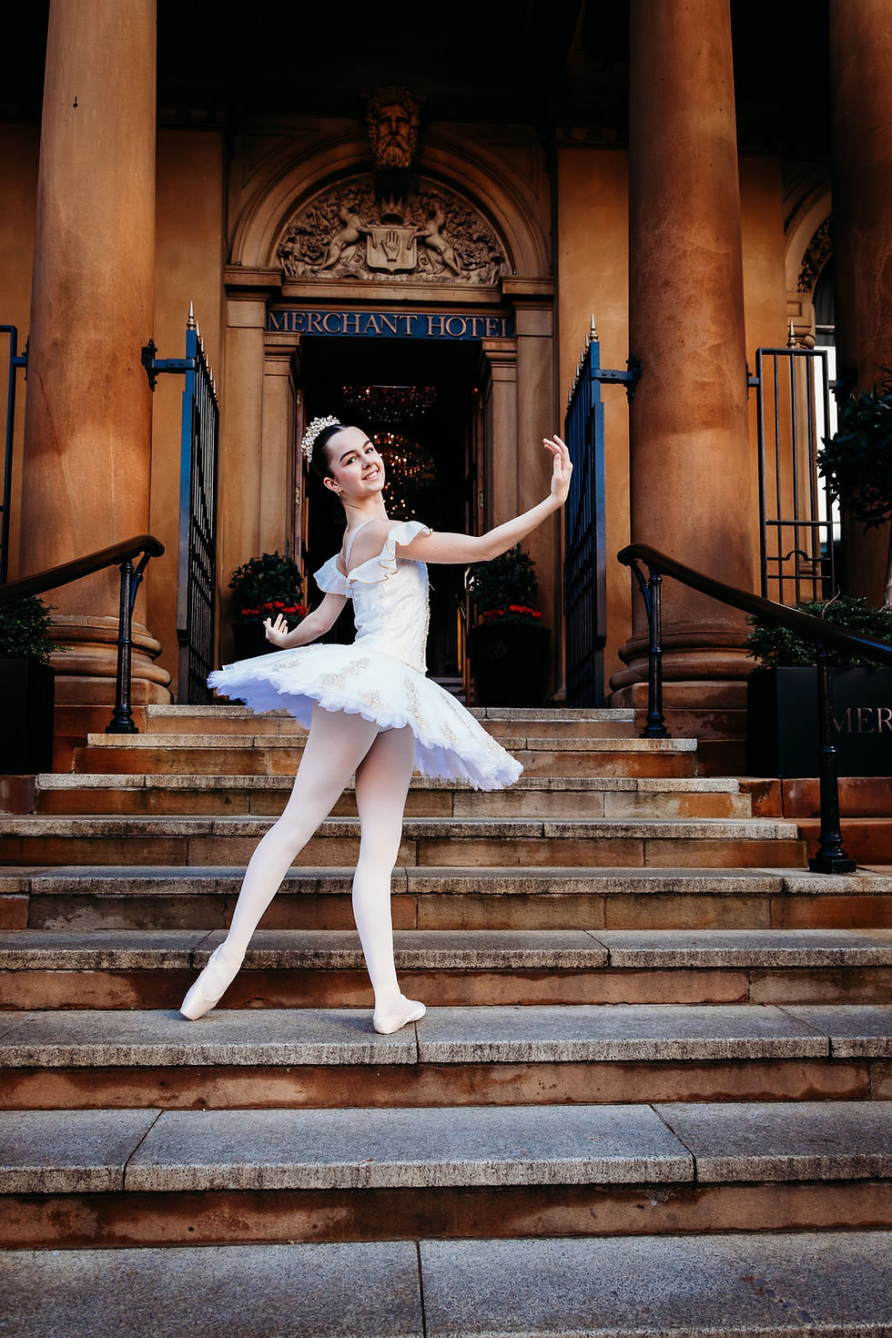 Georgia Crawford in her handmade tutu designed by Ffiona Dunbar. Georgia will perform Aurora’s Act III variation from The Sleeping Beauty. Photo by Sofia De Vasconcelos of Khali and Me Photography.