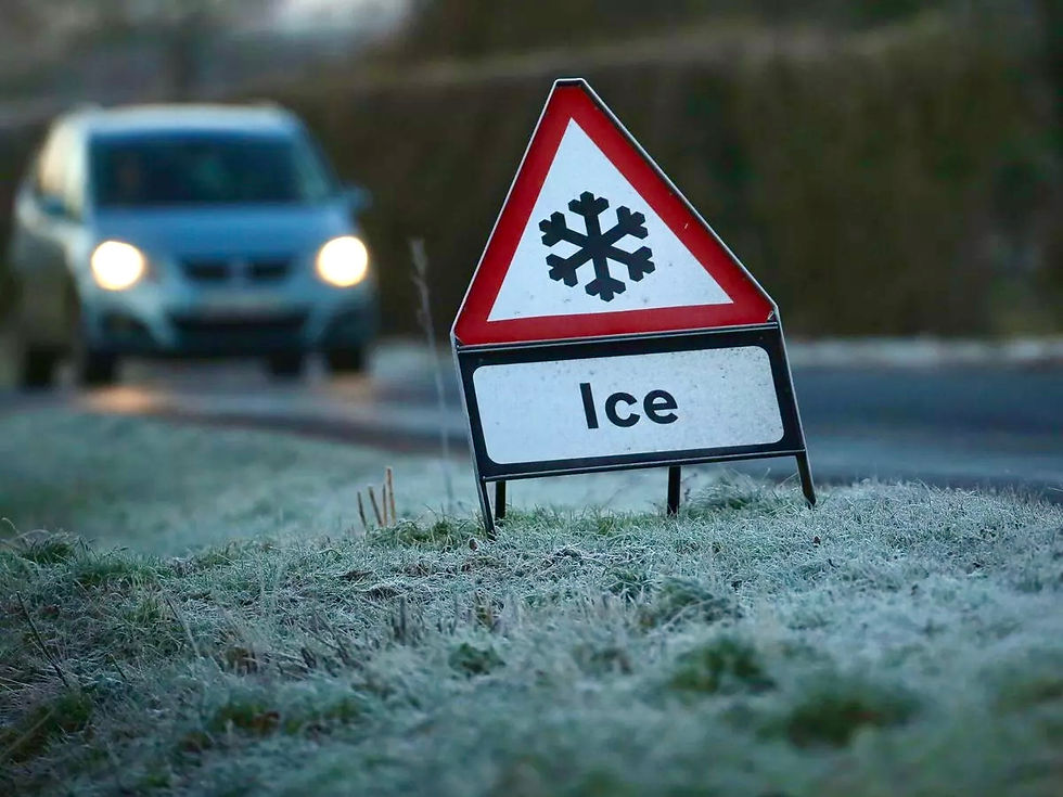 Ice conditions sign