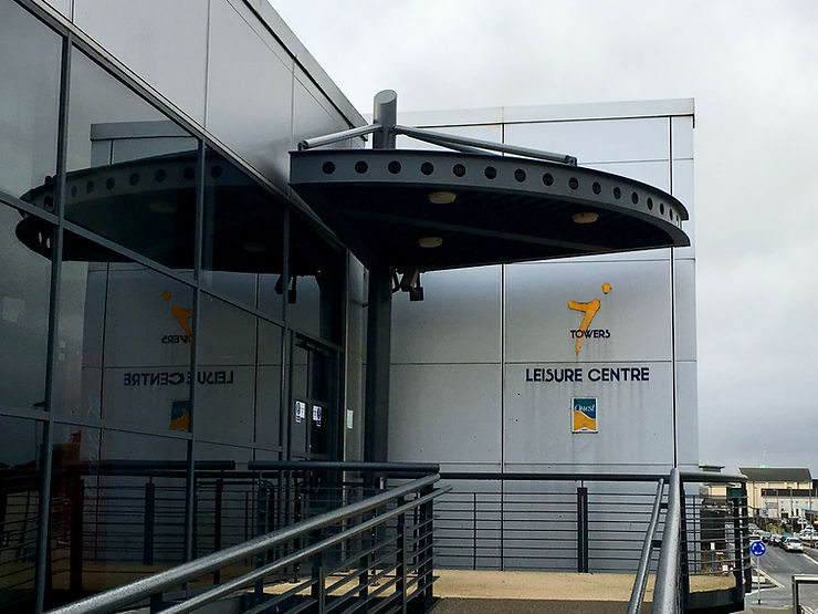 Entrance to Seven Towers Leisure Centre in Ballymena