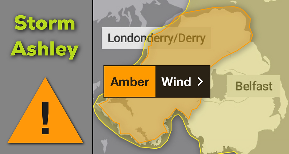 Amber weather warning for Storm Ashley