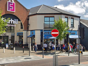 Two women taken to hospital after sign collapses in Ballymena town centre