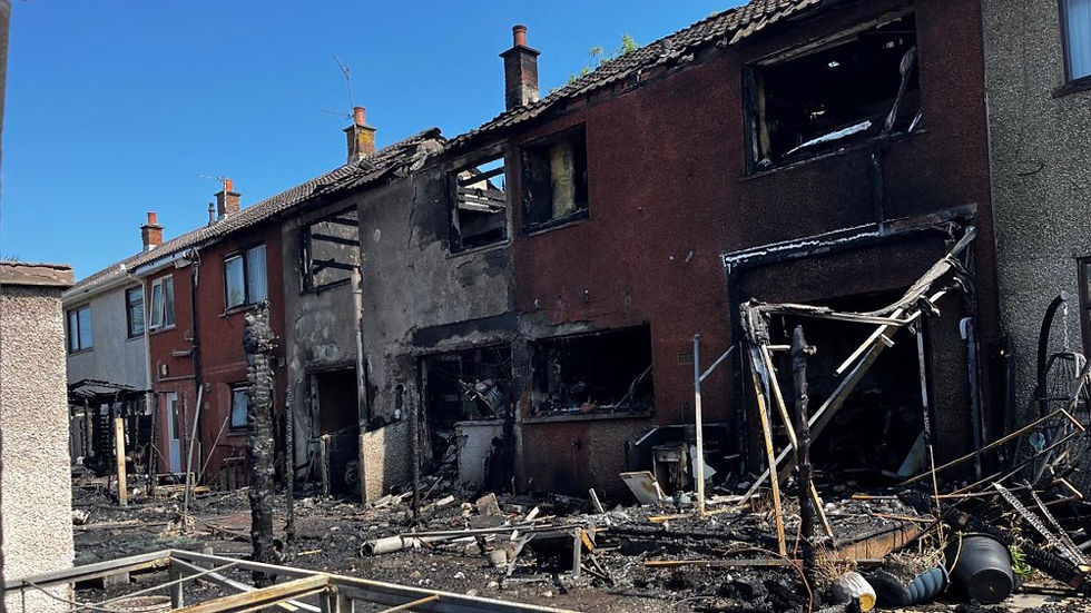 Families displaced after two homes destroyed in Greenisland fire