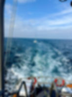 On the tow: RNLI Redbay towing the stricken vessel to Ballycastle Harbour, on the Antrim coast.