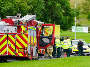 Man taken to hospital following three vehicle collision in Co Antrim