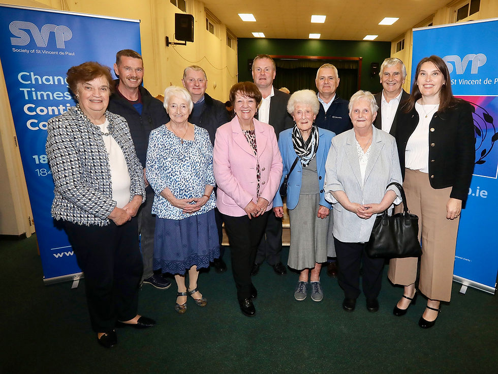 SVP members from Ballymena attend St Vincent de Paul Feast Day Mass at St Vincent de Paul Parish Church Ligoniel, in Belfast.