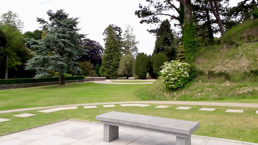 Bench seat in Antrim Castle Gardens.