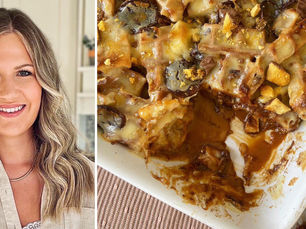 JILL BAKES | Salted Caramel Chocolate Waffle Pudding