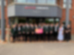 Cambridge House pupils photographed during their visit to Moore Concrete