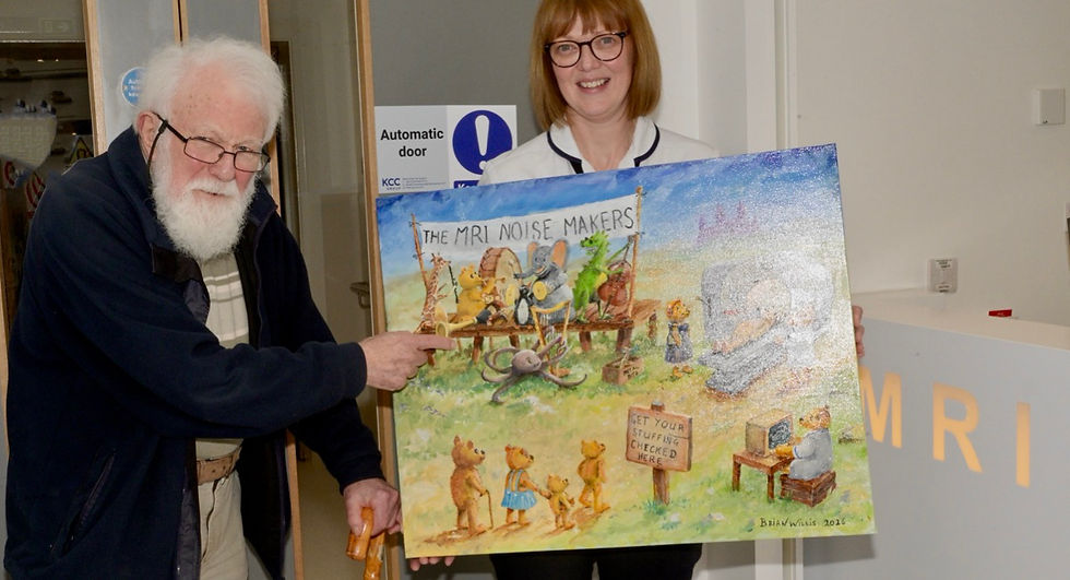 90-year-old artist’s teddy bear masterpiece transforms Causeway Hospital MRI Unit