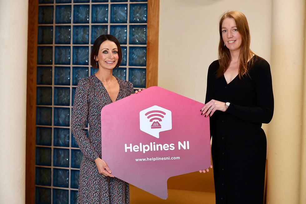 Clodagh Crowe and Claire O'Prey, Co-Chairs of Helplines NI.