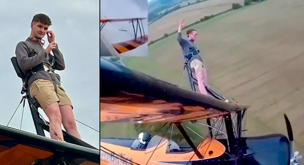 Ballymena adventurer takes to the skies in daring wing walk for Air Ambulance NI