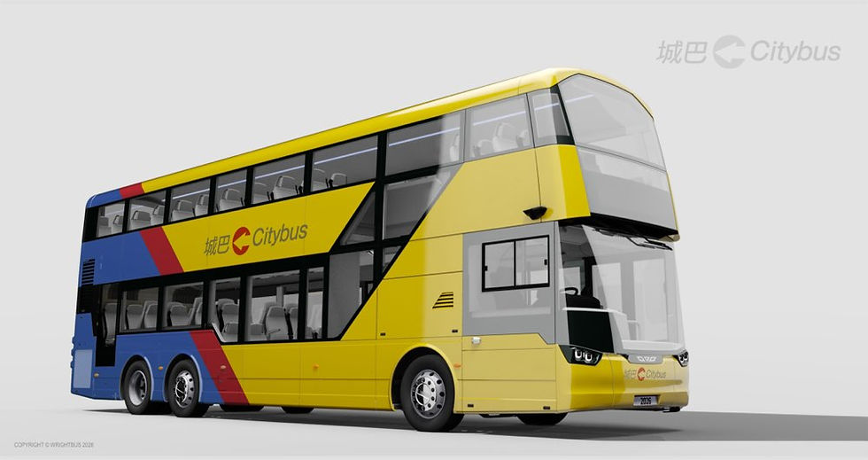 Coach bus built by Wrightbus for Hong Kong buyer