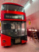One of London’s famous red Routemaster buses undergoing extensive refurbishment by Ballymena headquartered Wrightbus