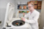 Professor Stephen Wallace harvesting engineered bacteria for analysis.