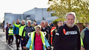 Veterans complete 18-mile charity march from Templepatrick to Ballymena raising £4,000 for support group
