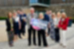 Pictured, centre, Councillor Jackson Minford, Mayor, Mid and East Antrim Borough Council, left, and Cathy Keenan, Programme Lead, Go Succeed, who joined elected representatives from across all Northern Ireland councils to issue the last call.