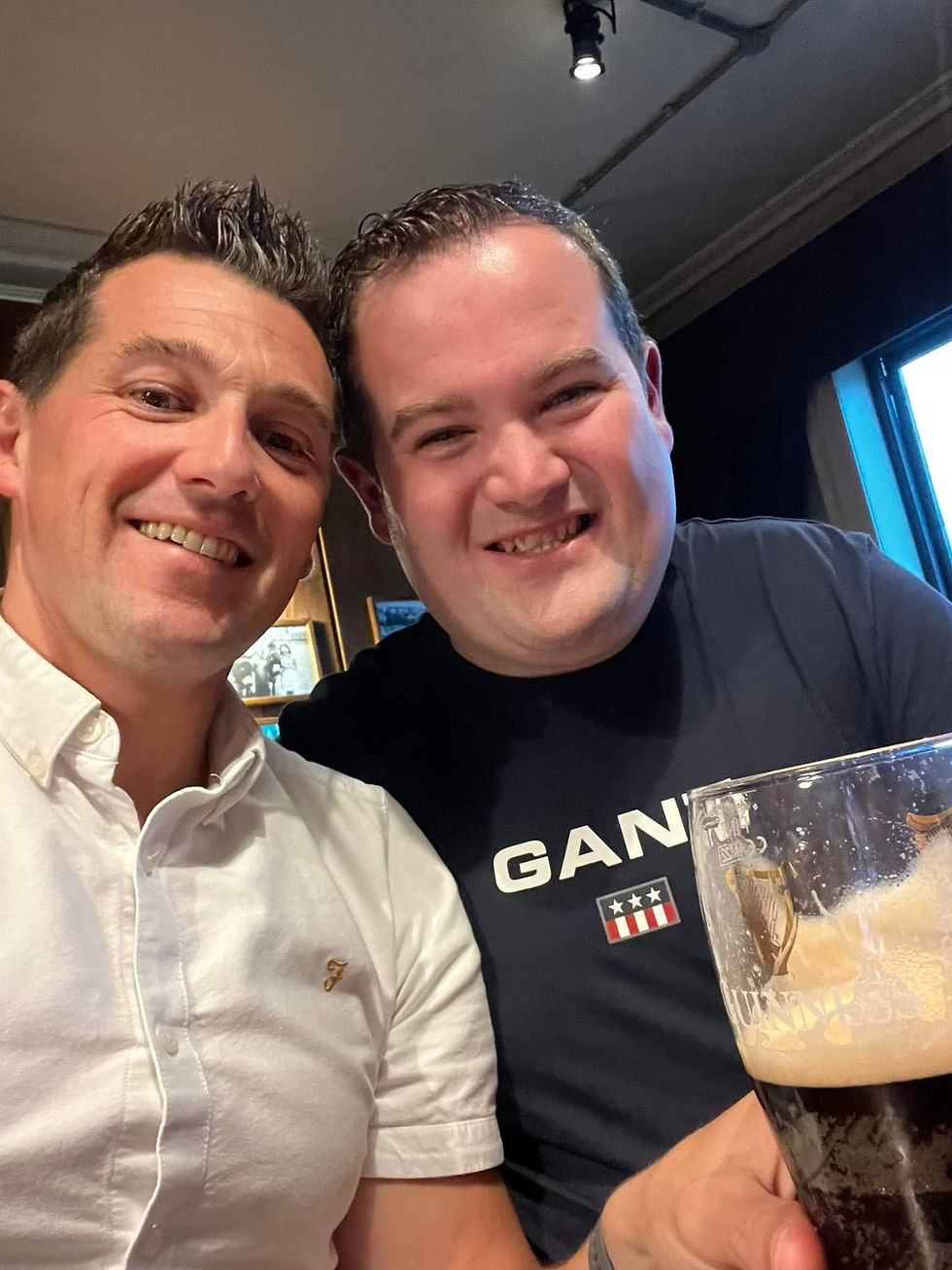 Stephen Fillis with his younger brother Jonathan.