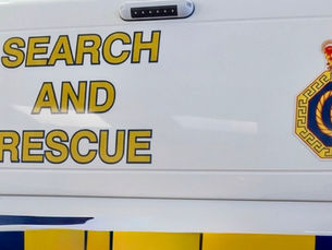 Casualty with suspected broken leg rescued from beach by Larne RNLI and Coastguard