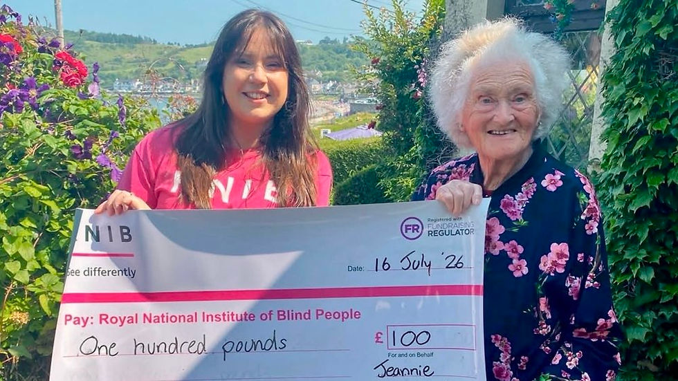 Co Antrim woman in her 80s raises funds for RNIB after her own sight loss diagnosis