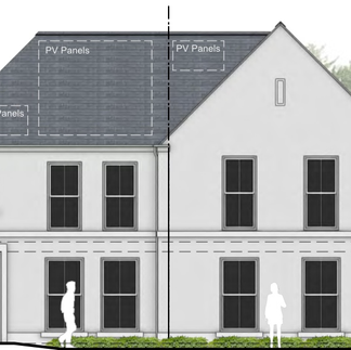Some of the house types proposed for the new development