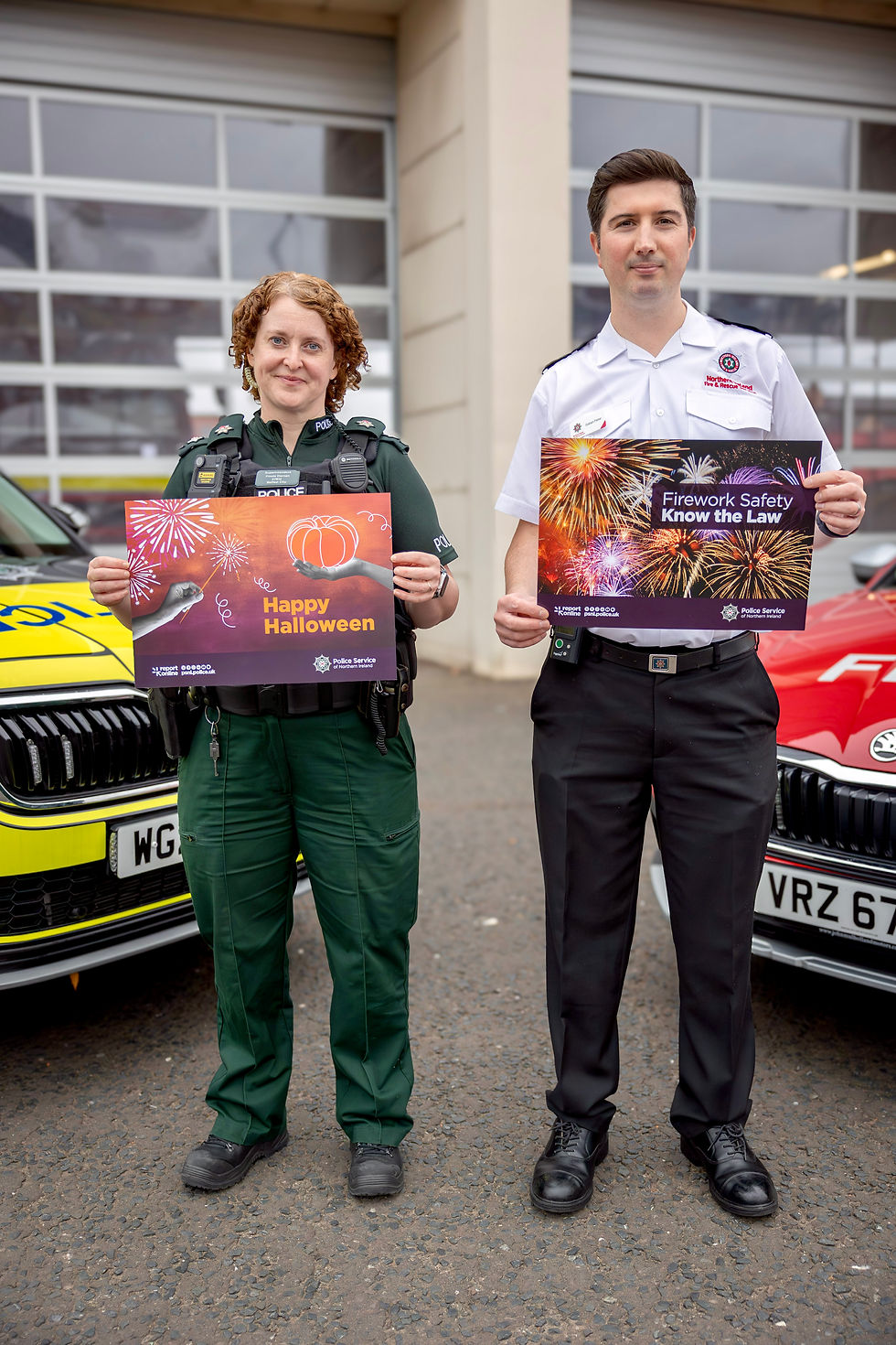 PSNI Superintendent Finola Dornan and NIFRS Station Commander Graham Parker.