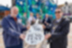 Ralph McLean (BBC Radio Ulster), Daniel Coulter, Luke Bell and Páidí Muldoon (last year’s winners, 4AM Club), Chris Nelmes (The Boulevard Banbridge), and Alderman Stephen Moutray, Lord Mayor of Armagh City, Banbridge and Craigavon Borough Council.