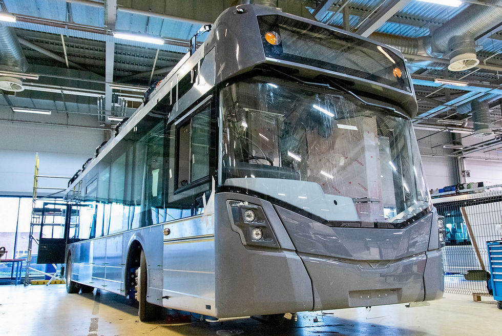Wrightbus zero-emission vehicle in production.