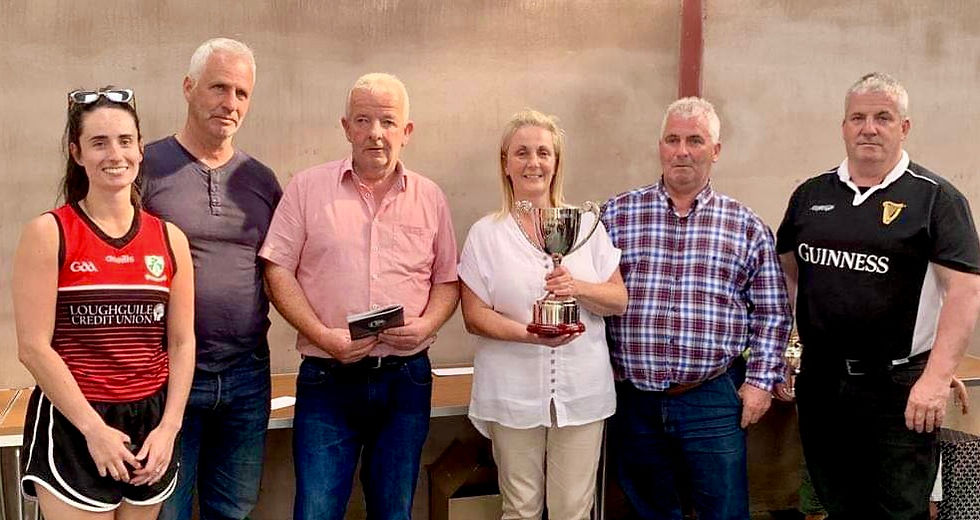 The McNaughton family from Loughgiel who presented the John McNaughton Memorial Cup in memory of thier late father who was a lifelong member of the Glenravel & District Working Sheepdog Society.