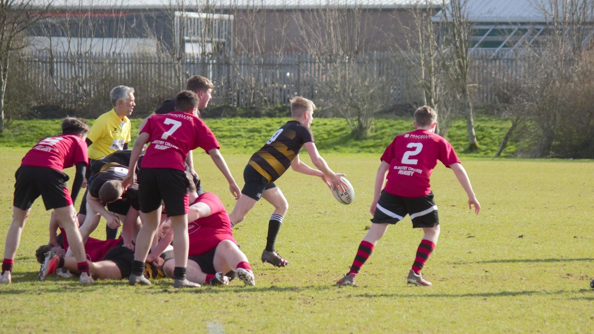 Dunclug College U16 Boys triumph over Glastry College 36-8 to book their place in the Schools Trophy Final at the Kingspan Stadium. 