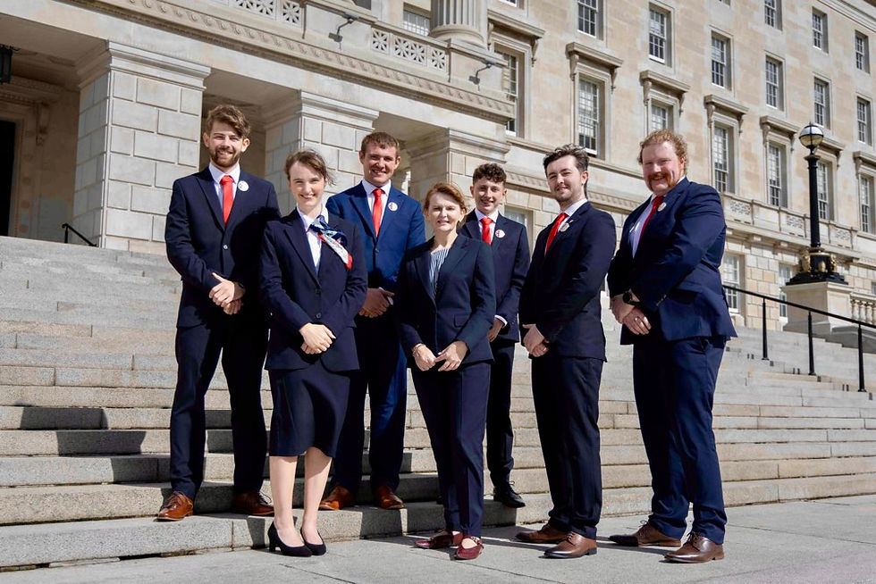 Economy Minister Dr Caoimhe Archibald has congratulated our further education colleges and students after they delivered a world-class performance on the global stage, bringing home a gold medal, bronze medal and five medals for excellence from WorldSkills in Shanghai. The Minister met some of the competitors and college representatives at Parliament Buildings before they headed to Shanghai for the ‘Skills Olympics’.