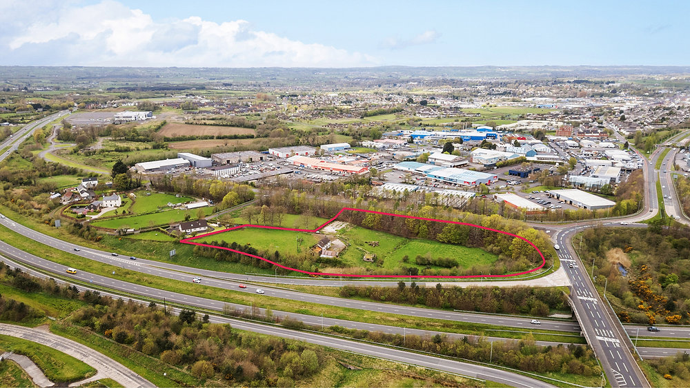 Commercial development site with recently approved planning permission ...