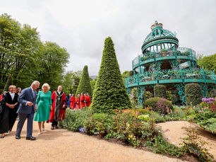 The King and Queen open new Coronation Garden during a two day visit to NI