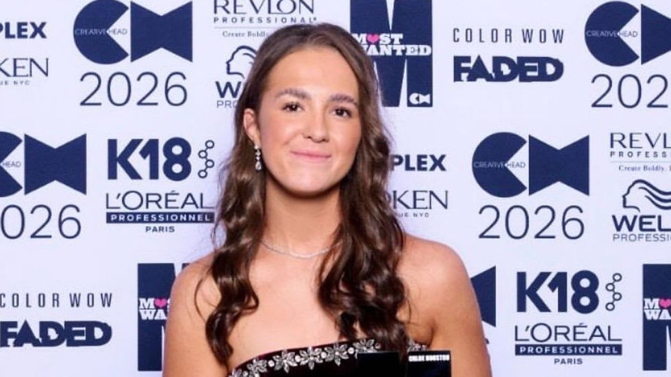 Ballymena’s Chloe Houston celebrates major London win as her stunning jade green creation earns top award