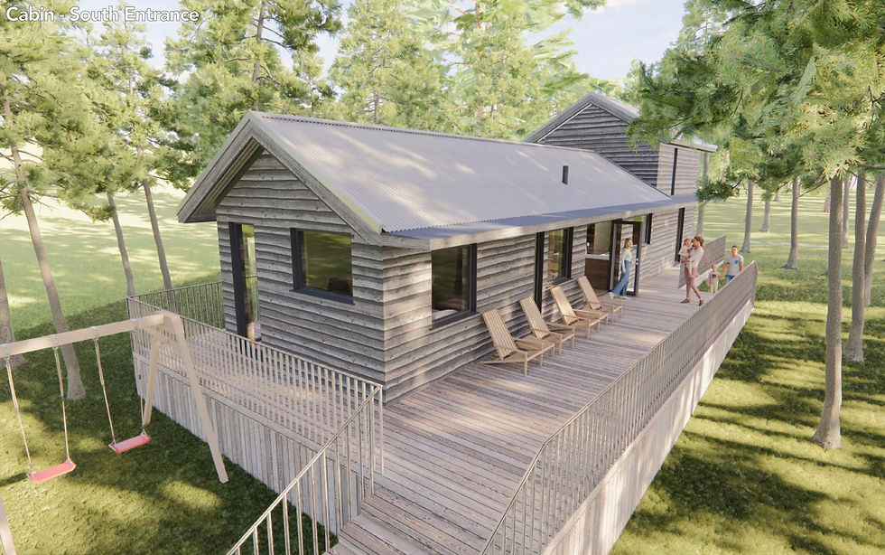 CGI image of proposed treehouse accommodation