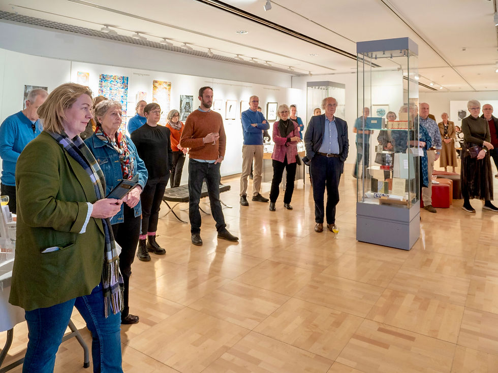 Attendees at the new exhibition opened at The Braid