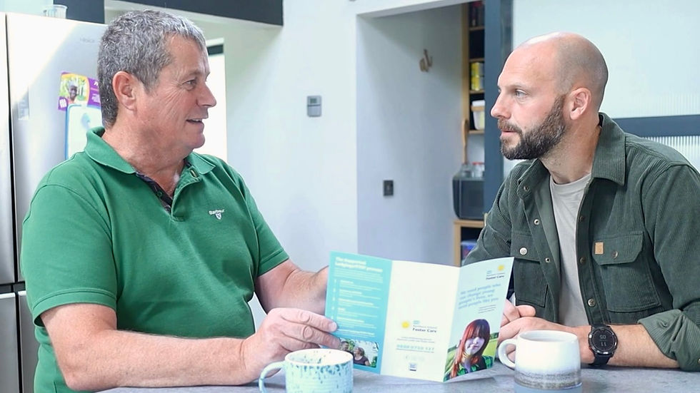 Supported lodgings/STAY host Dave Adams (right) with the Northern Trust’s STAY and Community Living Senior Practitioner, Robert Fulton.