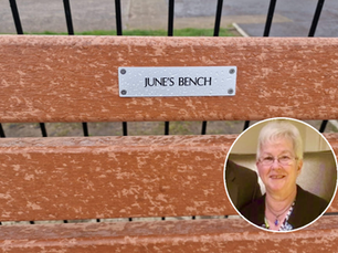June’s bench… in memory of the woman who loved Galgorm
