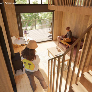 CGI image of proposed treehouse accommodation