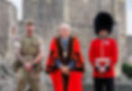 Launching the event is Mayor of Mid and East Antrim, Councillor Jackson Minford, with representatives from the world-famous Irish Guards.