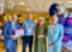 Gregory Campbell, Kevin Cassidy, Kathy Mackenzie and Janet Gray pictured at an event celebrating 25 years of Causeway Hospital.