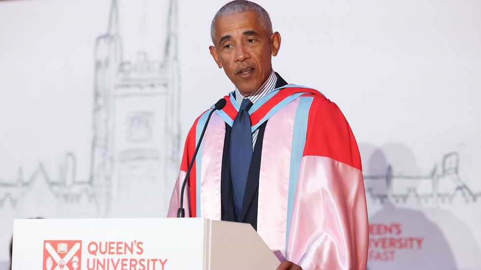 “Peace and democracy are not inevitable” – Barack Obama delivers powerful message at Queen’s University Belfast