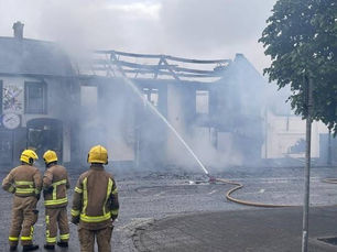 Firefighters continue tackling town centre blaze in Limavady