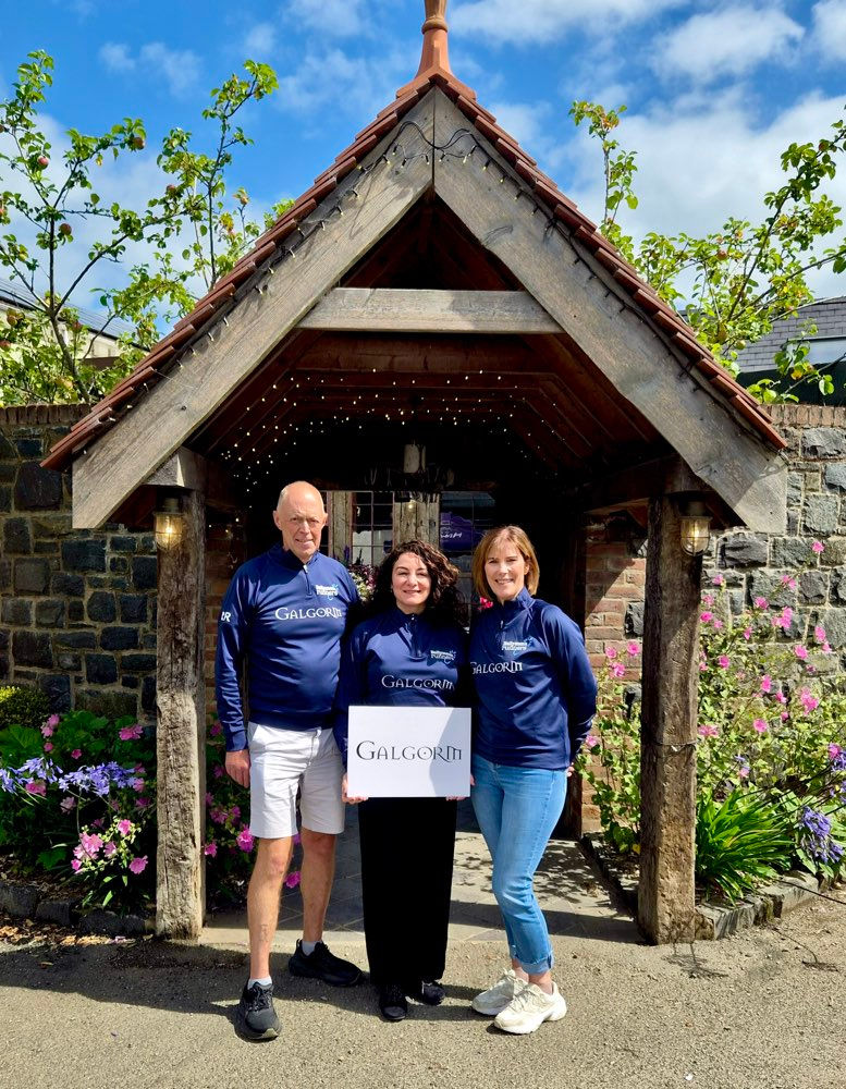Galgorm Collection has announced a five-year partnership with Ballymena Runners. Pictured alongside Georgie Briota, centre, Business Development Manager at Galgorm Collection are, Raymond Ruck, Chair of Ballymena Runners and Teresa Mark, Committee Member.