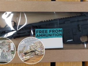 Police seize suspected military-style assault weapon and over £50k worth of Class A drugs