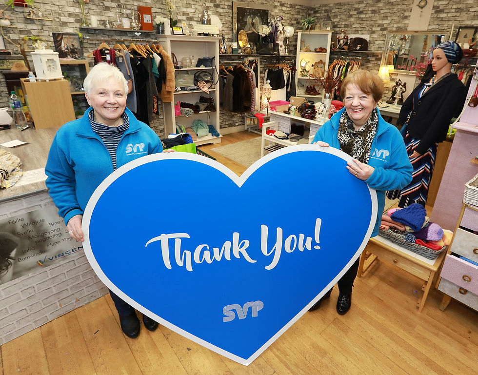 Mary Waide, SVP Regional President, and Anne McLarnon, SVP Northern Region Retail Committee Chair, launch Vincent’s Share the Love campaign.