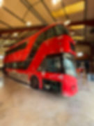 One of London’s famous red Routemaster buses undergoing extensive refurbishment by Ballymena headquartered Wrightbus