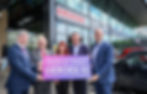 Paul Frew MLA, Mayor of Mid and East Antrim, Alderman Thomas Gordon, Paula Campbell of Fullan’s Food Hall Portglenone, RetailNI Chief Executive Glyn Roberts and Jon Burrows MLA.