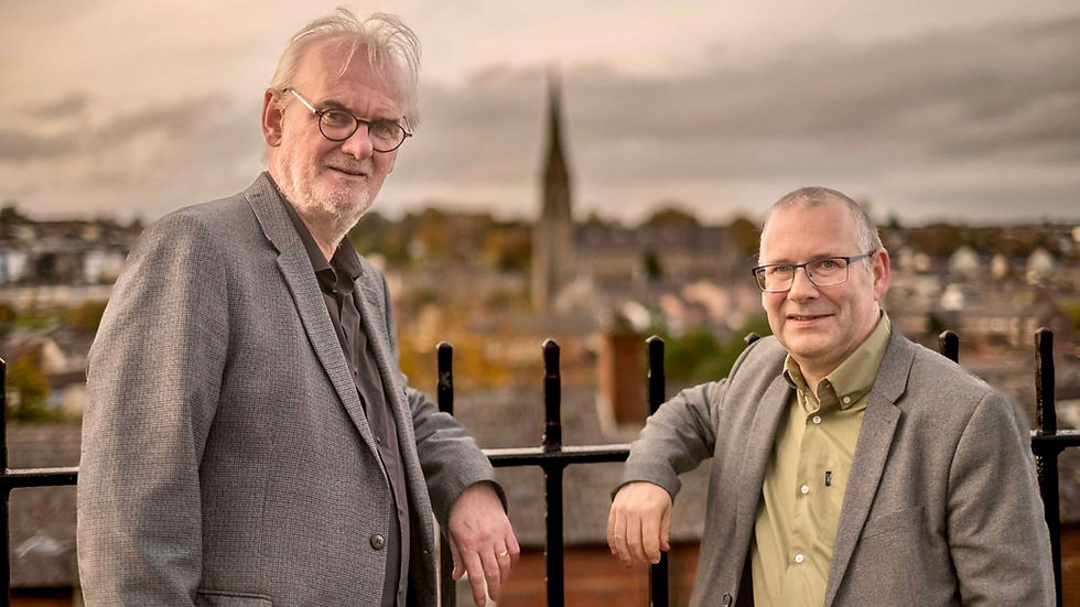 Presenters Tim McGarry and David Hume