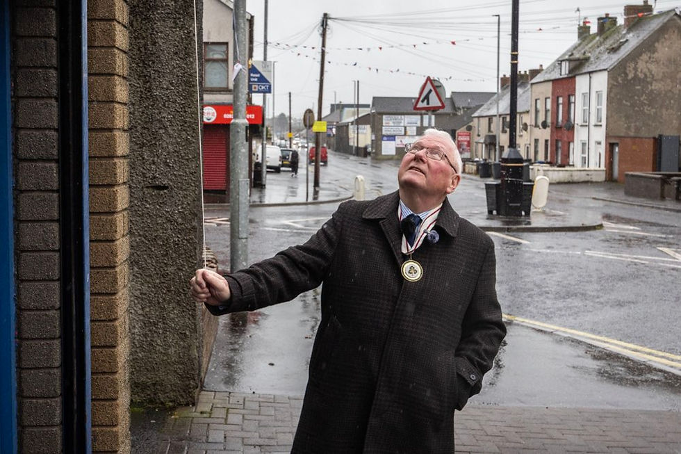 James Perry DL for County Antrim Who unveiled the commemorative plaque